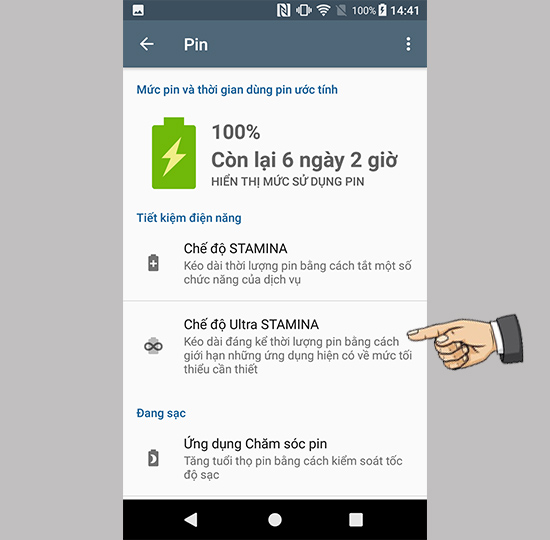 Chọn chế độ Ultra